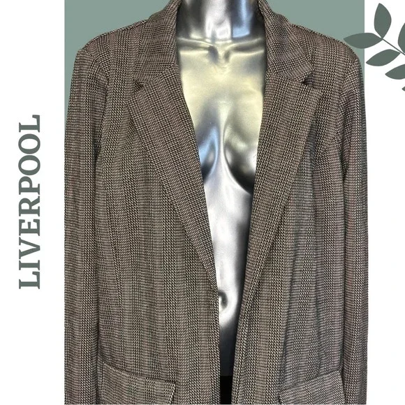 Liverpool LM1210CA71 Boyfriend Blazer with Princess Dart Brown  Size Extra Large - Picture 7 of 11